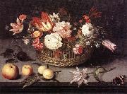 BOSSCHAERT, Johannes Basket of Flowers gh Sweden oil painting reproduction